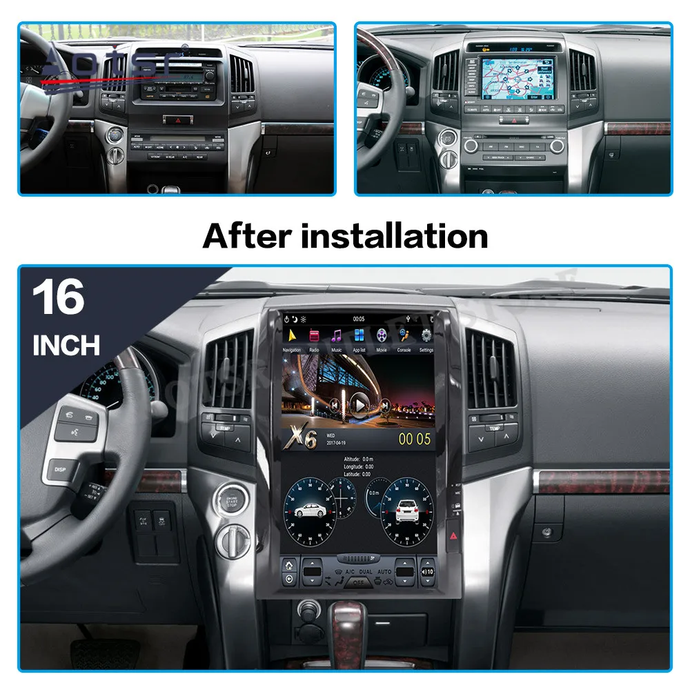 Android 11 Multimedia Player Stereo For TOYOTA LAND CRUISER 200 LC200 2008 2009 2010 2011 2012 2013 2014 2015 GPS Navi Head Unit