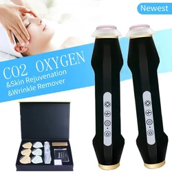 2024 Latest Box Set CO2 Bubble Oxygenation Capsules Pods Rechargeable Oxygen Skin Tightening Facial Machine With Pods And Gels