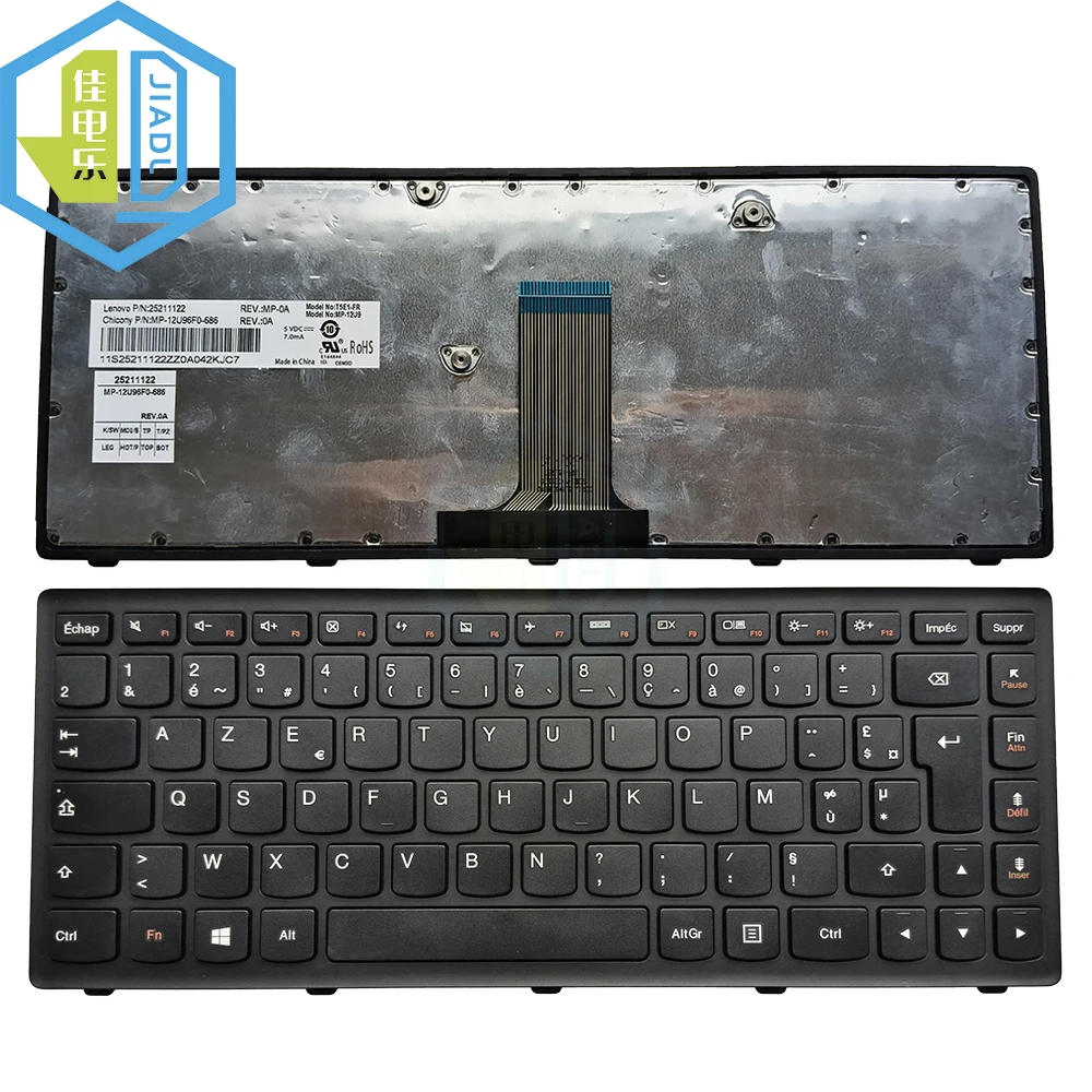Teclado FR US para Lenovo g400s g405s FLEX14A s410p FLEX14g g410s Flex Z410 Teclado PC5CP com moldura