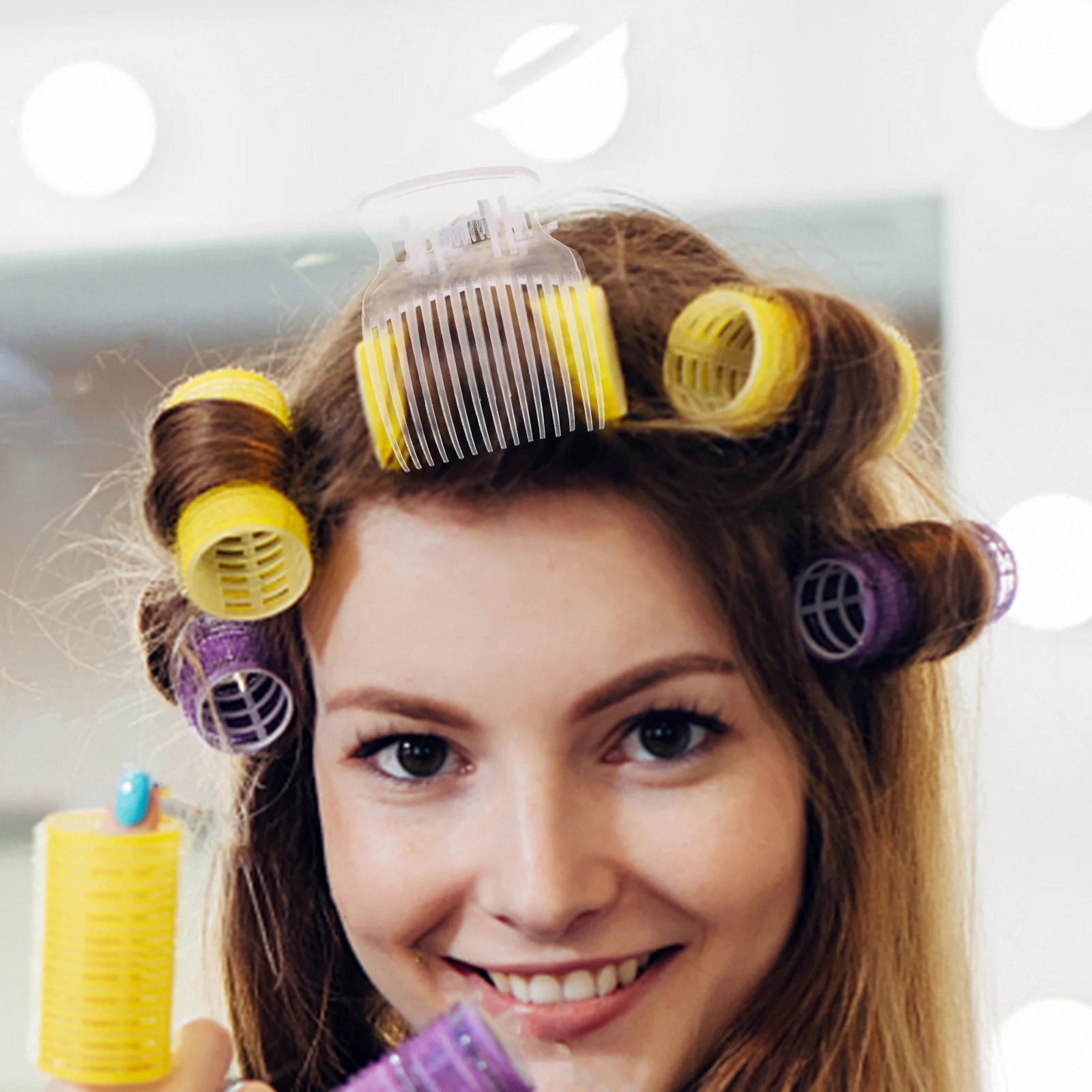 

12Pcs Hot Roller Clips Plastic Hair Curler Claw Replacement Section Styling Clips for Women Heat Resistant Fastening