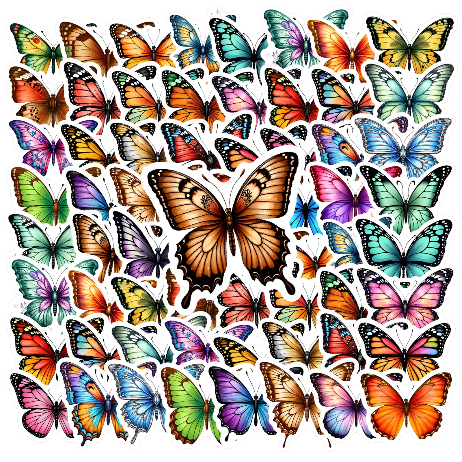 

35 шт.-50 шт. яркие красочные наклейки, художественные наклейки с природой, наклейки для гитары, сделай сам, скейтборд, ноутбук, сделай сам