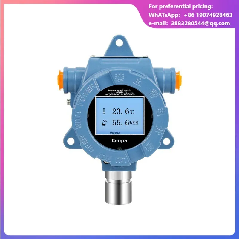 Temperature Humidity Sensor Industrial Detector High-Temperature Probe DHT11 Soil Transmitter 400mm Probe Length Stainless Steel