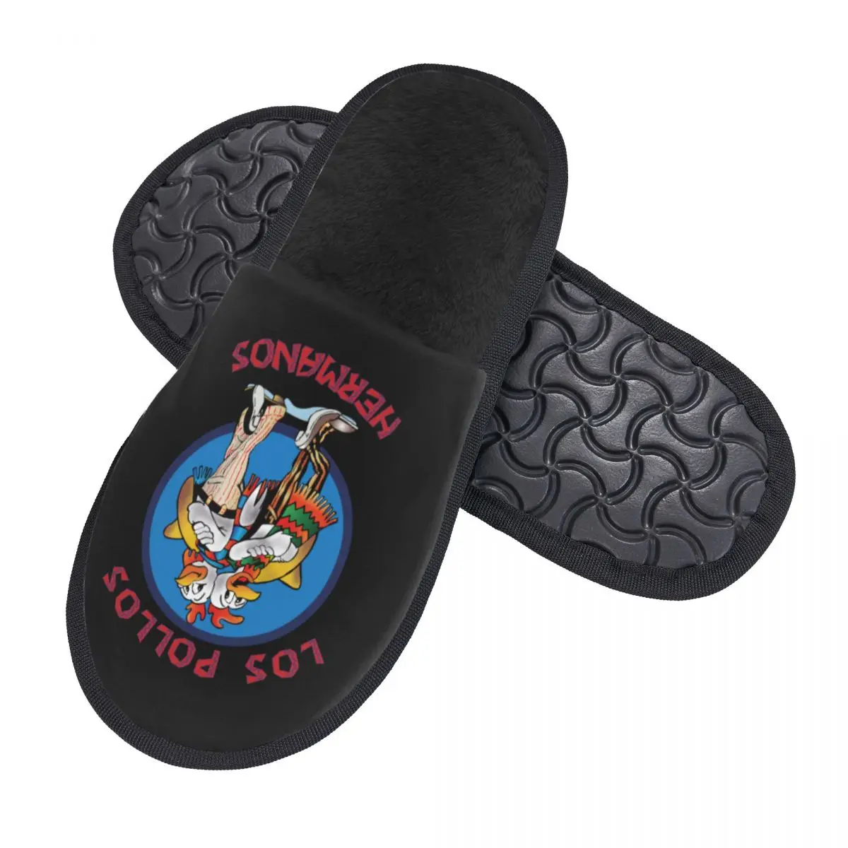 Custom Print Women Funny Los Pollos Hermanos House Slippers Cozy Warm Breaking Bad Memory Foam Fluffy Slipper Indoor  Shoes