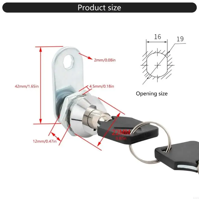 E06A Sturdy Stainless Steel Lock Set Home Accessory for Cabinets and Toolboxes
