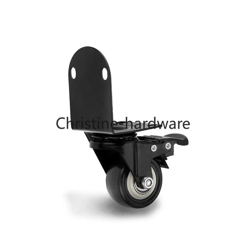 2Pcs 1.5/2 inch L-Shaped Bracket Side Mount Casters Wheels ,Furniture Casters,for Cots,Flower Stands,Desks Trolley Cabinet
