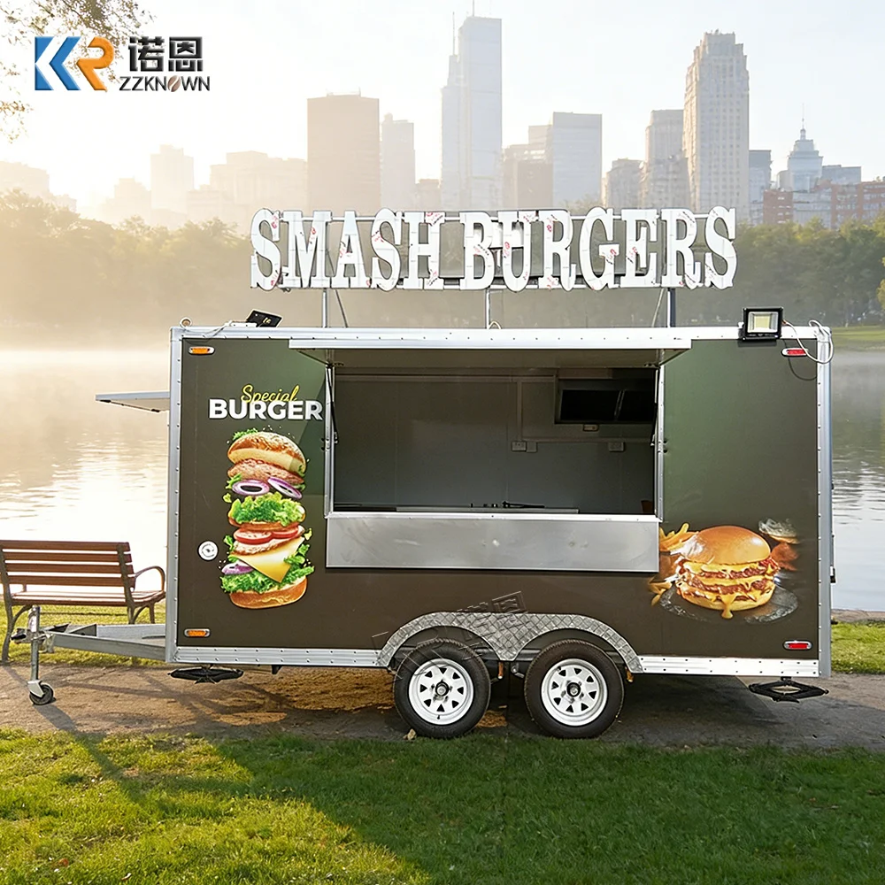 Coffee Trailer Pizza Food Van Mobile Catering Trailer Food Truck Food Crepes Trailer for Sale