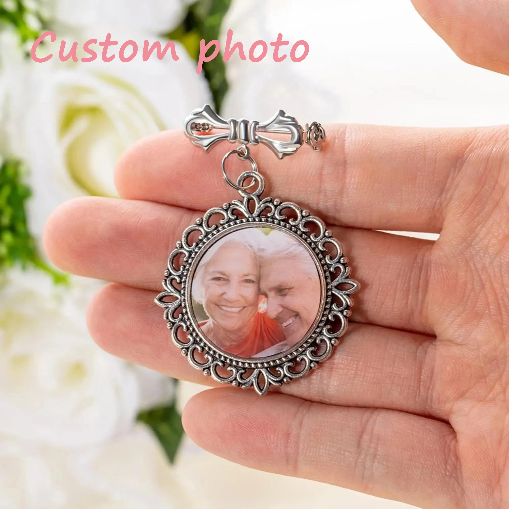 1/3pcs Custom Photo Brooch, Easy to Carry Unique Design, Valentine's Day Mother's Day Gift for Mom Family Good Friends, Keepsake
