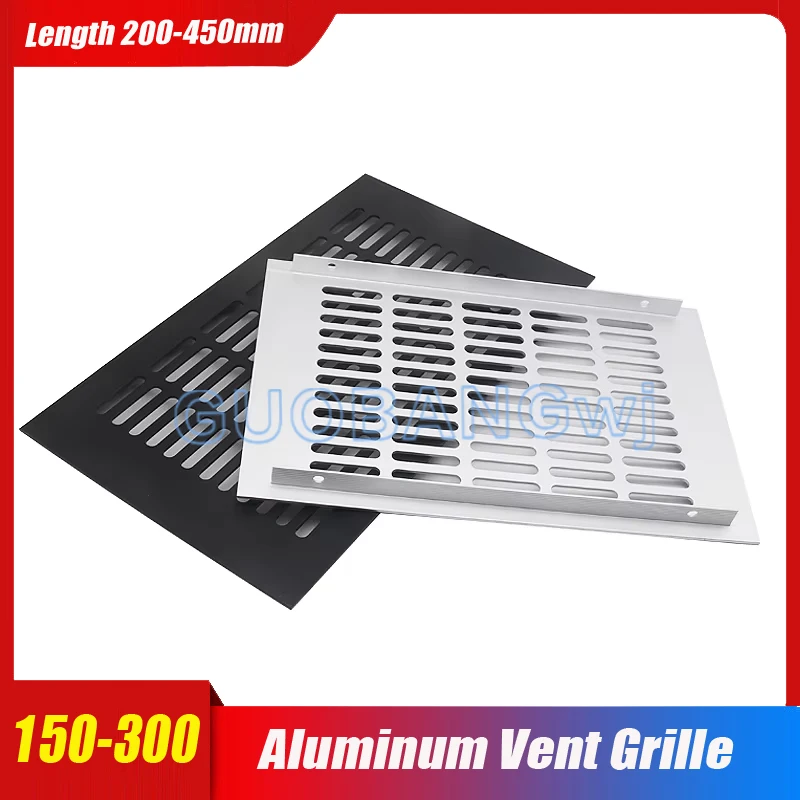 

Heavy Aluminum Gas Meter Vent Grille, Custom Size Rectangle Ventilation Panel for Built-in Cabinet Heat Dissipation BIack 1PCS