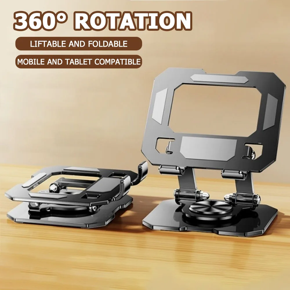 360° Rotatable Tablet Stand Adjustable Foldable Desktop Stand Holder Compatible For 4.7-12 Inch Ipad Pro/Air/Min Laptop Tablet view 5