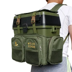 Fishing Seat Box Set Seatbox Fishing Bucket Folding Storage Backpack Suitcase Fishing Stool Seat Box Carrier Storage Bag