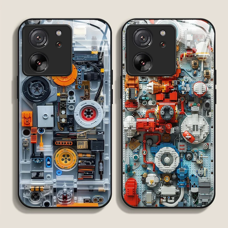Creative Mechanical Circuit Board Glass Phone Case for Motorola Moto G85 G84 G75 G55 G24 Edge 50 Fusion 40 Neo 30 Pro Hard Cover