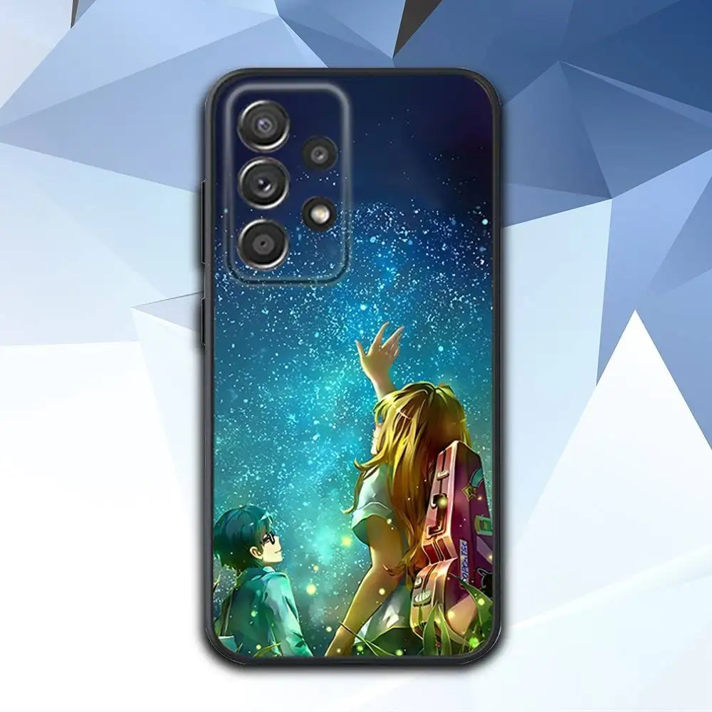 حافظة هاتف L-Lie in Comic A-April لهاتف Samsung S 25,24,23,22,30,21,10,9,Ultra,Plus,Lite,FE,4,5G حافظة سوداء ناعمة