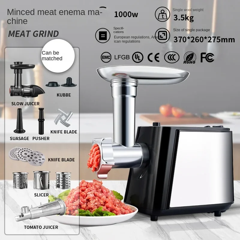 

Meat grinder Household stainless steel electric grating meat filling sausage machine desktop