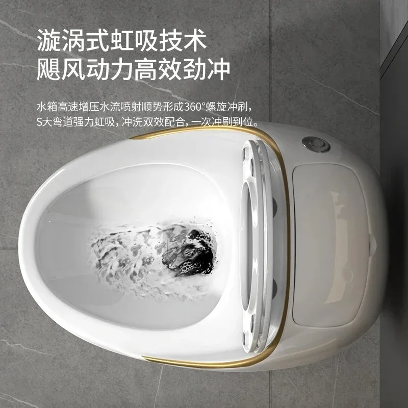 

Egg Toilet Modern Light Luxury Creative Gray Color Toilet Siphon Water Saving