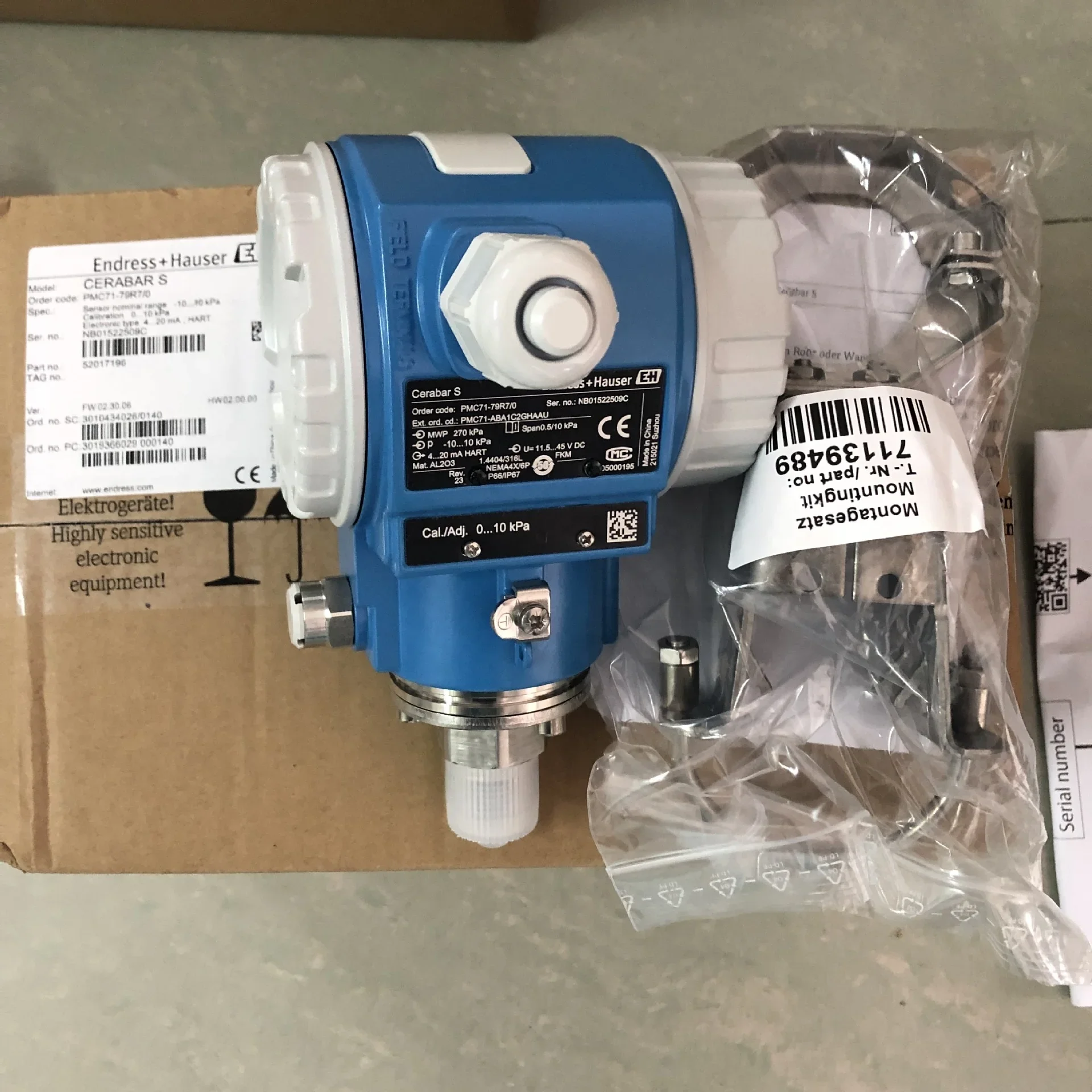 new original Germany endress hauser pressure transmitter PMC71-ABB1PB1GAAA