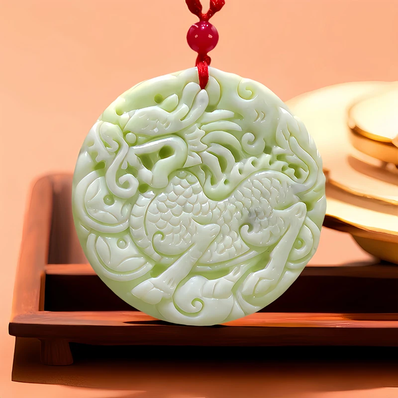 White Natural Real Jade Kylin Pendant Necklace Fashion Charm Accessories Gemstones Stone Amulet Chinese Vintage Carved Jewelry