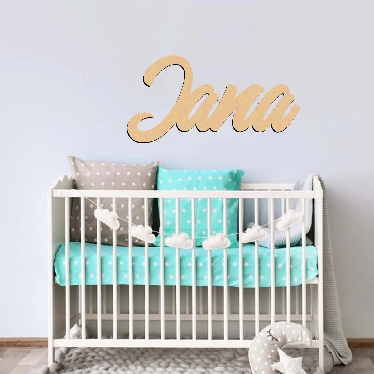 1pc Cartoon Jana example Customizable Text Wooden Decor Wooden Sign Laser-Cut Sign Unfinished Wood for Painting or Glittering