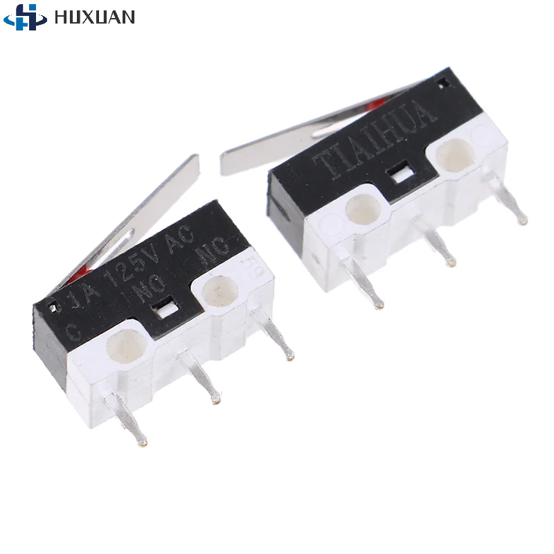 10Pcs 1A 125V 3Pins Micro Switch  Mouse Limit Switch Push Button Switch