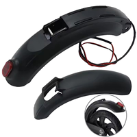 QA88X Front Fender Parts for Kugoo S1 S2 S3 Electric Scooter Rear Fenders Mudguard Wing + Tail Lamp Skateboard Accessories