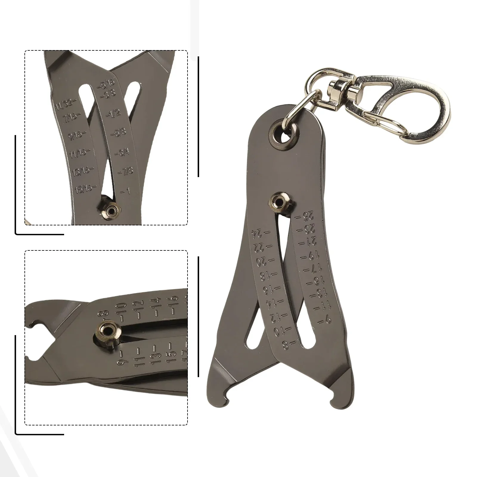 Portable Measurement Tool Nut And Bolt Tool Portable Measurement Solution Aluminum Alloy Construction Effortless Size Checks