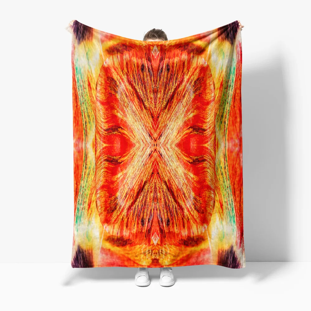 

Яркое абстрактное красочное геометрическое теплое одеяло, мягкое уютное декоративное одеяло для кровати, дивана, подарок