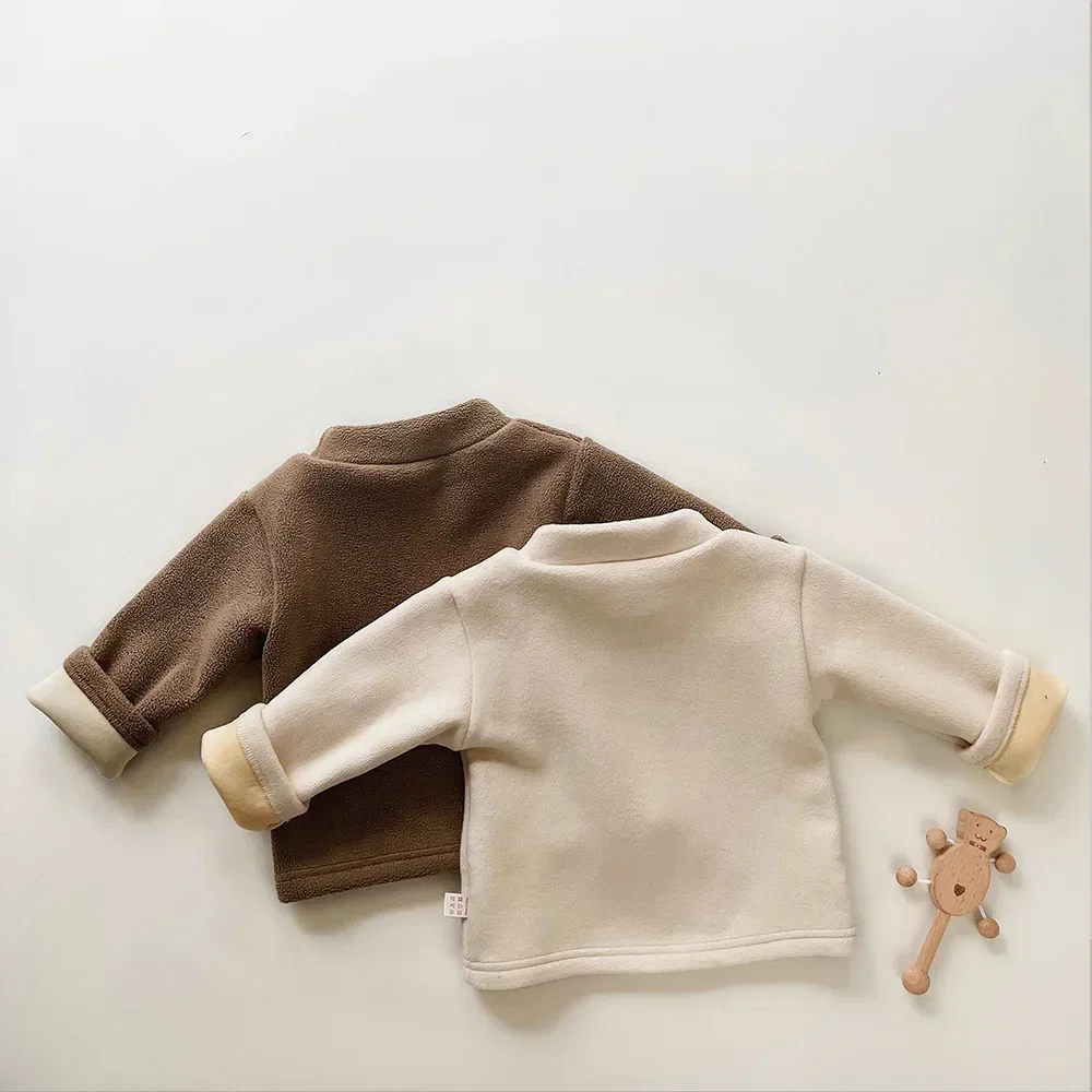 Autumn Winter Newborn Boys Sweatshirt Loose Cartoon Bear Infant Babys Boys Soft Knitwear Loose Thicken Warm Kids Boys Pullovers