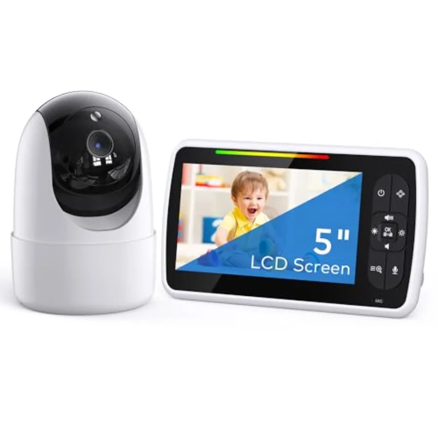 

Детская камера SM652 для наблюдения за ребенком в детской комнате с мягким белым покрытием и функцией ночного видения