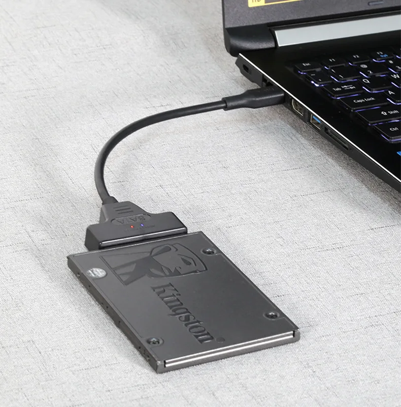 USB 3.0 SATA 3 Kabel SATA zu USB 3.0 Adapter bis zu 6 Gbps Unterstützung für 2,5 Zoll externe HDD SSD Festplatte 22 Pin SATA III Kabel – Detail 6