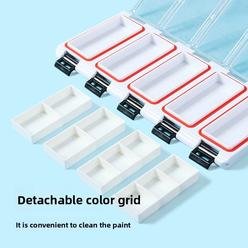صندوق ترطيب بالألوان المائية، مسحوق مائي للطلاء، ألوان مائية من الأكريليك، صندوق خلط الألوان والتغليف،