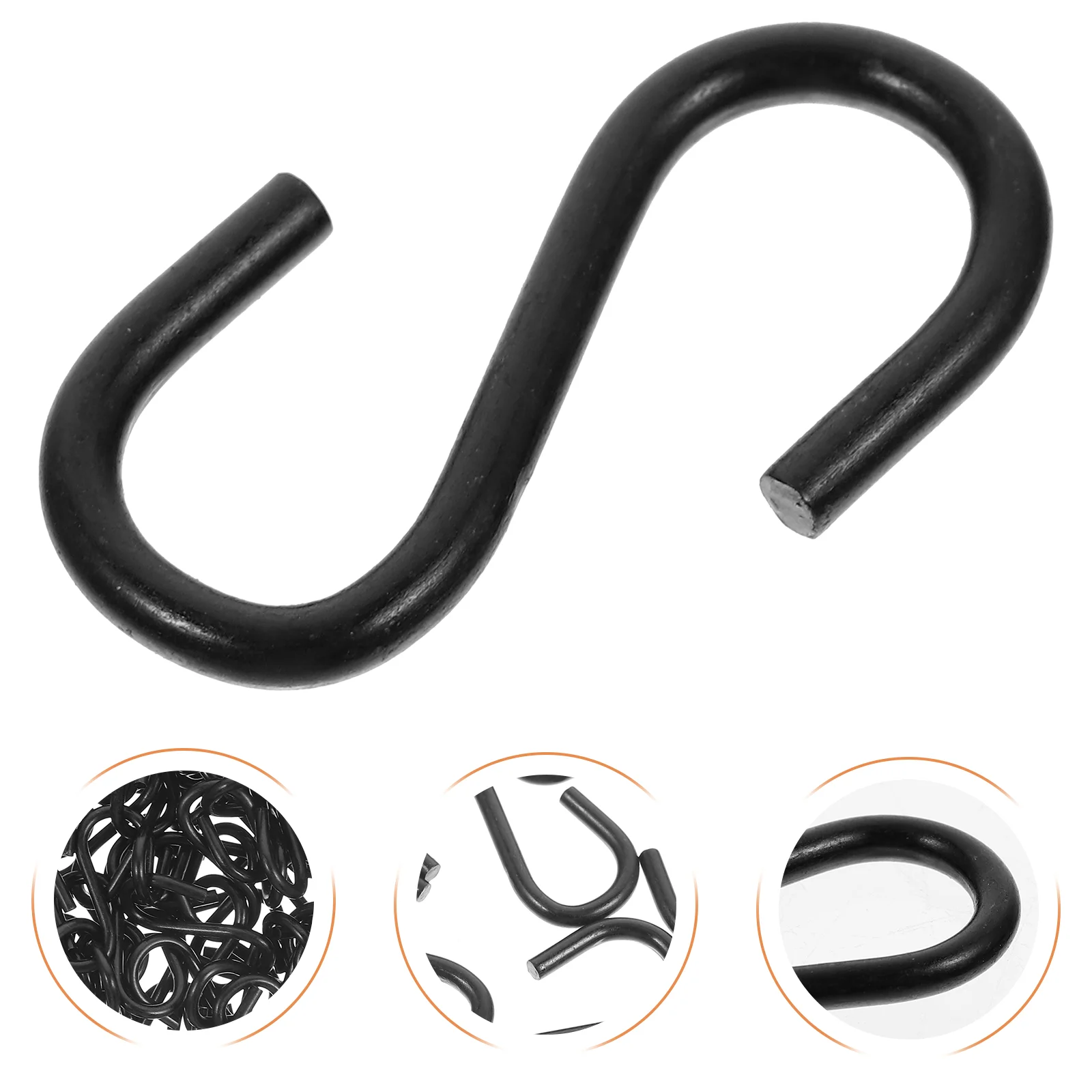 

100 Pcs Silver S Shape Metal Hooks Small S Hooks Storage Kitchen Bathroom Bedroom Home Wardrobe Multipurpose Easy Install