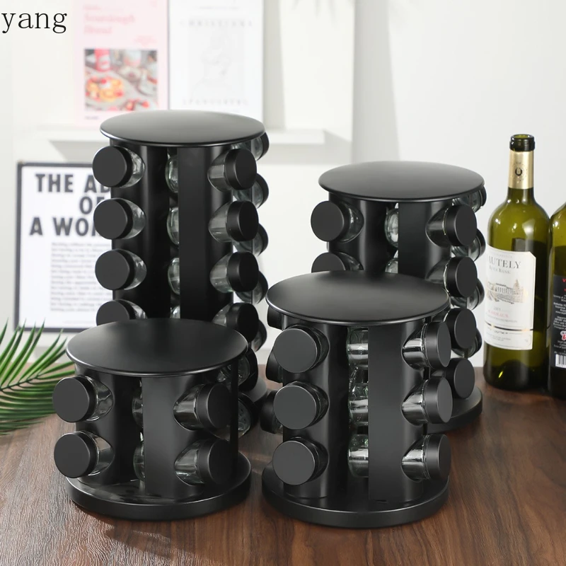 

LMM non-punching seasoning tank rotating seasoning rack kitchen special 360 turntable