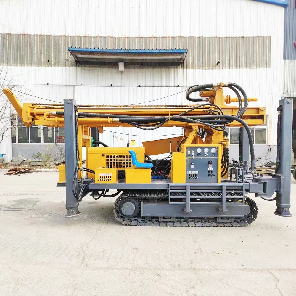 200-1000M Crawler Drilling Rig for Water Well Rotary Drill Rig with Essential Components Pump Motor Engine