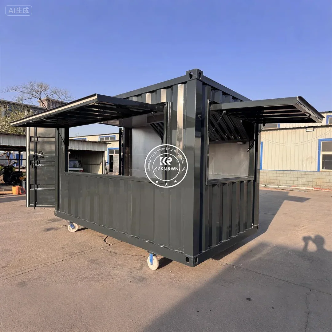 Customized 20 FT 40 FT Shipping Container Restaurant Coffee Ice Cream Shop Container Bar Prefabricated Food Kiosk For Sale