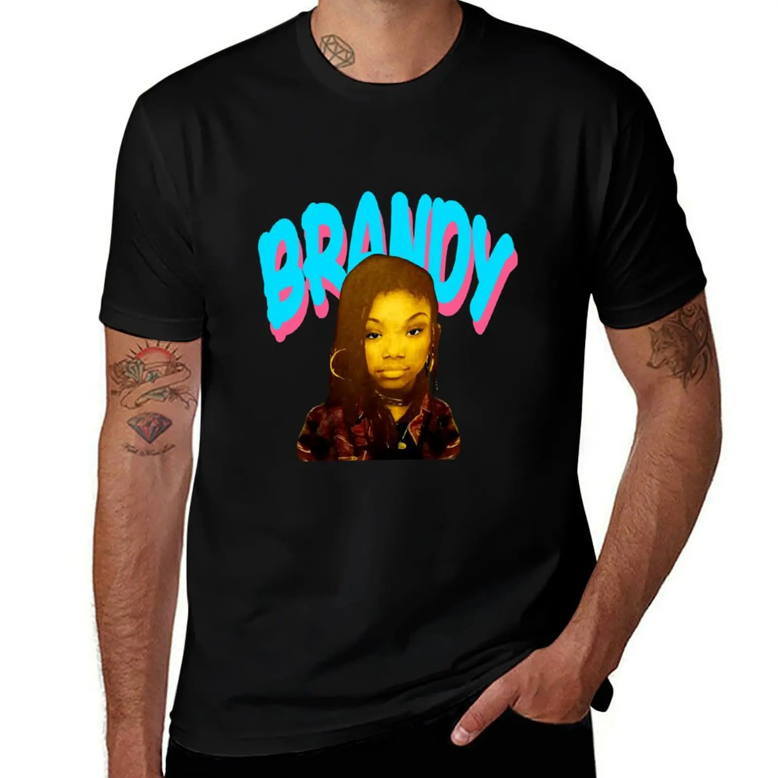 

1994 Brandy Vintage I Wanna Be Down Era Moesha T-Shirt t shirt man cotton t shirts cotton 100% T-shirt