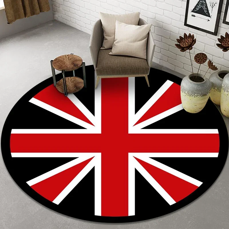 Carpet Door Mat Anti-Slip Chair Round Children Living Room Planet Ball Pattern Boy Play Bedroom Bedside Rug