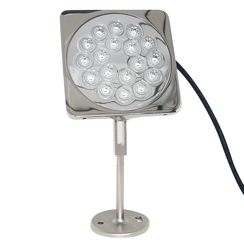 

Stainless Steel 316L Waterproof IP68 DC10-30V 54W Underwater Led Light For Sauna Wharf Ship Deck Airport Road Pool Park Road