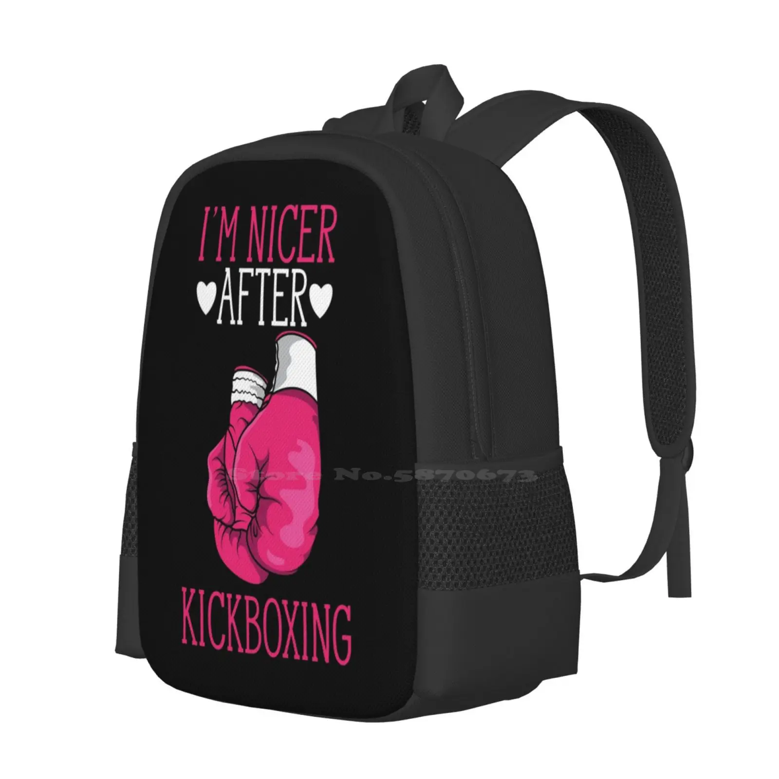 Funny Kickboxing Martial Arts Gift For Kickboxer Hot Sale Schoolbag Backpack Fashion Bags Knockout Punch Corner Referee Ring