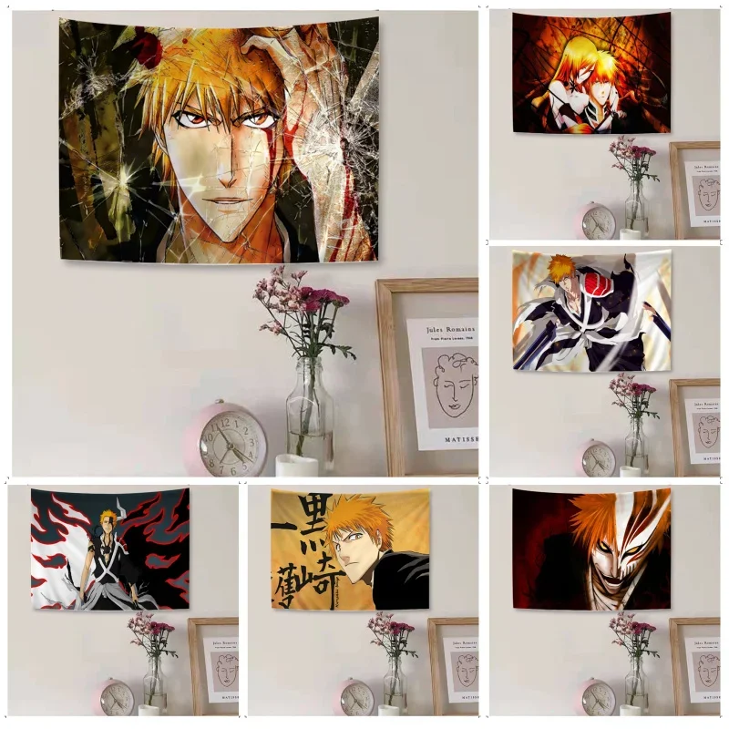 

Bleach anime Tapestry Tapestry Art Printing Indian Buddha Wall Decoration Witchcraft Bohemian Hippie INS Home Decor