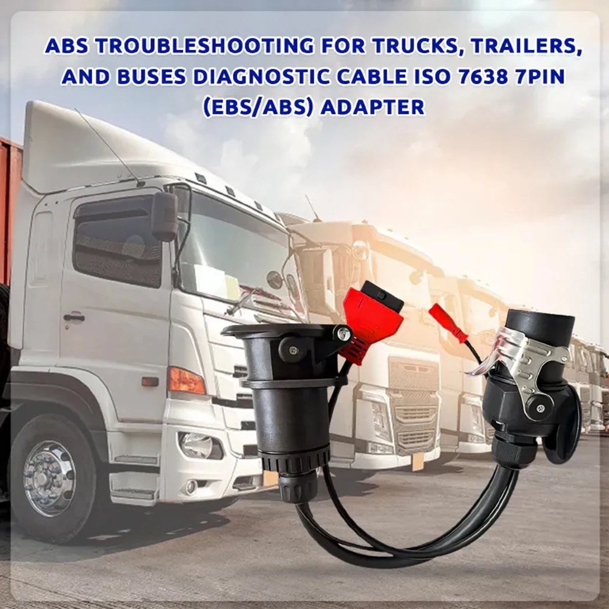 لمقطورة ISO 7638 ABS EBS Obd محول التشخيص لـ Autocom/Autel/LUANCH الماسح الضوئي لشاحنة Bosch/Wabco كابل التشخيص Obd2 #4