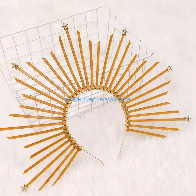 

E56A Crown Headpiece Baroque Crown Cosplay Crown Headband DIY Headpiece Mary