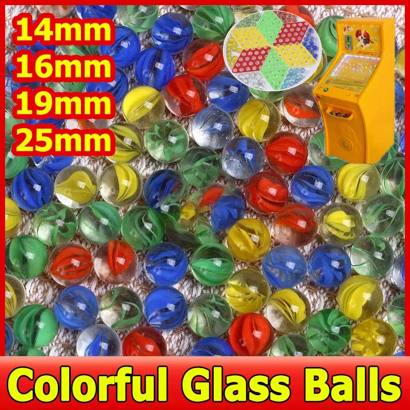 40-1000pcs Mixed Glass Balls Colorful Ball 14/16/19/25mm Marbles Ball Fish Tank Balls Chinese Checkers Ball Pachinko Glass Bead