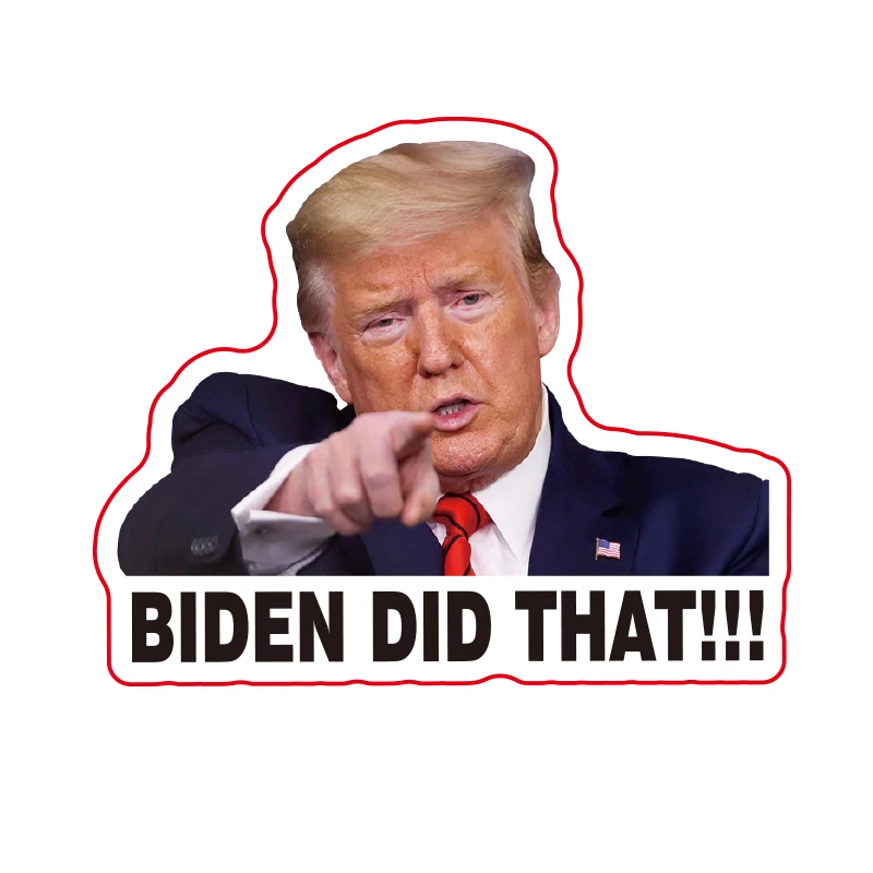 

50Pcs Stationary Sticker Cuting Die Joe Biden I Did That Humor 6cm Adhesive Paper Label DIY Notebook Postcard Photo Album Seal