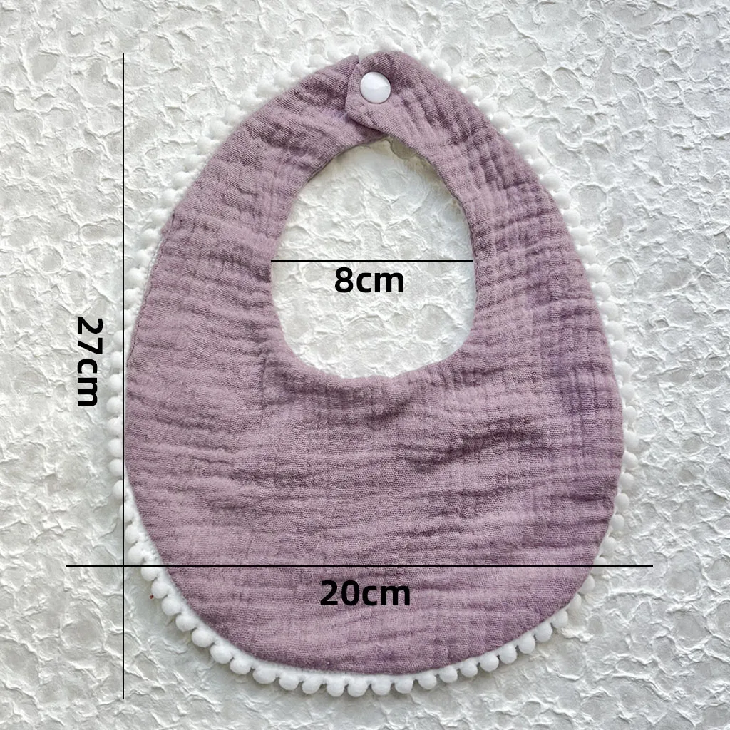 Boys and Girls Pure Cotton Candy Colored Comfortable Saliva bib Baby Solid Lace Saliva Towel Saliva Towel Baby Supplies