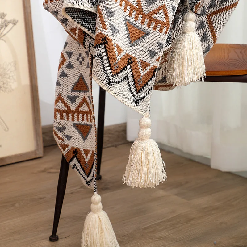 Bohemian Navajo Daylight blanket Knit air conditioning blanket Nap blanket Sofa cover blanket blanket Baby blanket