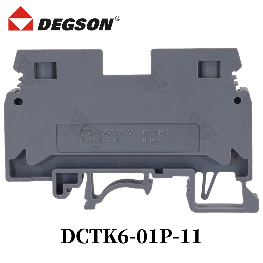 10Pcs DEGSON DCTK6-01P-11-00ZH Din rail terminal blocks DCTK6 01P  Lead 7439-92-1 Phoenix  Contact NS 35/15 41A 630 V