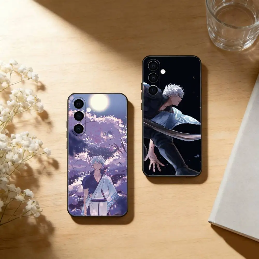 Gintama Gintoki Sakata Phone Case For Samsung Galaxy A73,A72,A71,A70,A53,A52,A51,Soft Silicone Black Cover