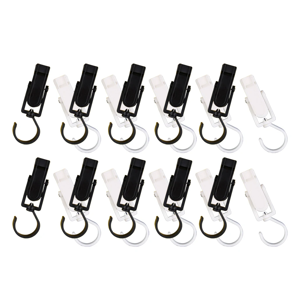 

20pcs Plastic Curtain Hooks Multi-Function Heavy Duty Hooks Clips For Shower Curtains Photo Clips Easy Install Rod