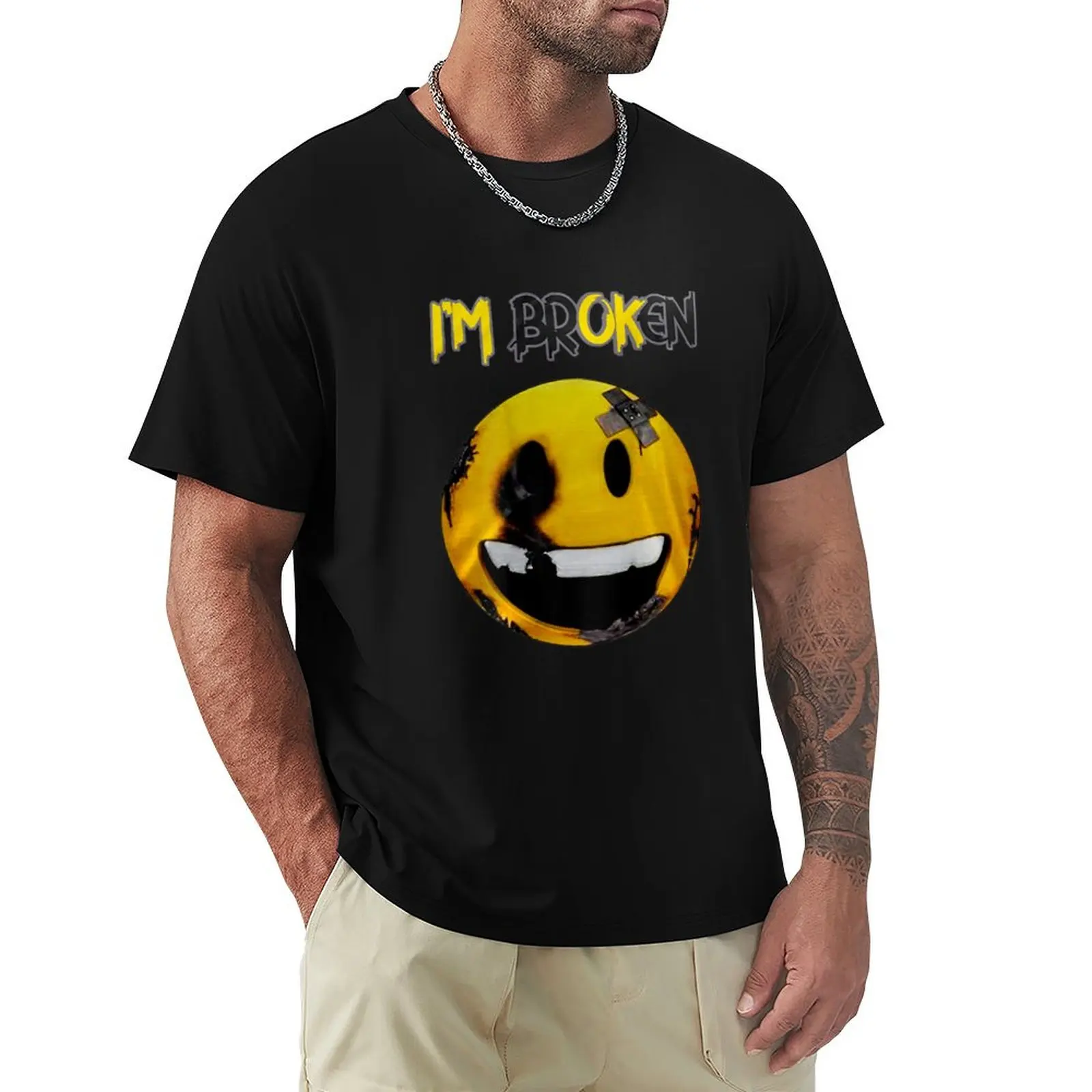 

I'm broken - I'm OK - I am broken - I am OK T-Shirt man clothes korean fashion croswit shirt man clothing for men