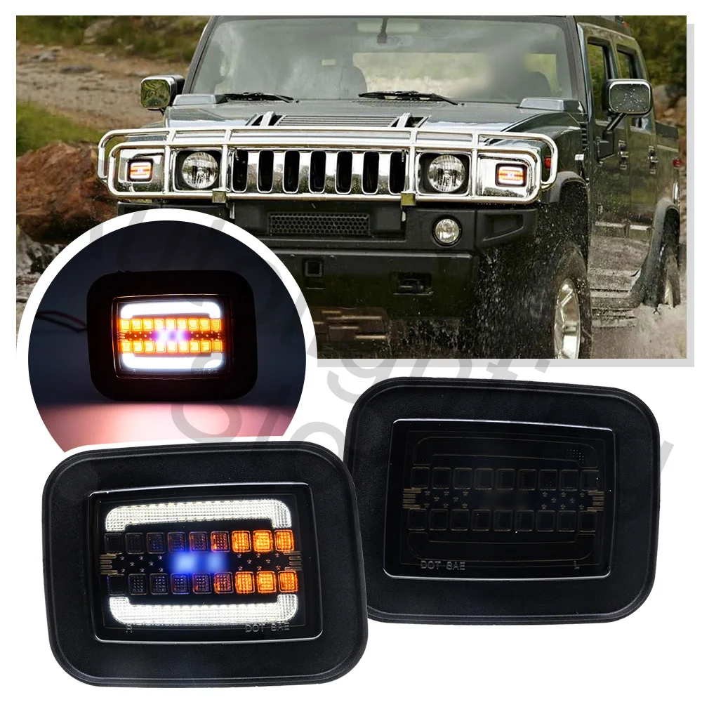 

For Hummer H2 2003-2009 HUT 2009-2010 Led Sequential Side Marker Light /Parking light/DRL Daytime running light corner light