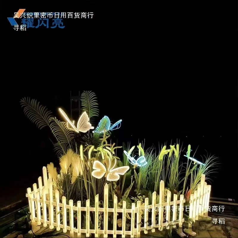 قطعة واحدة من زخرفة جناح الفراشة المرفرفة LED، ديكور حفلات الزفاف الديناميكي الواقعي، مناسب للمرحلة الداخلية والخارجية